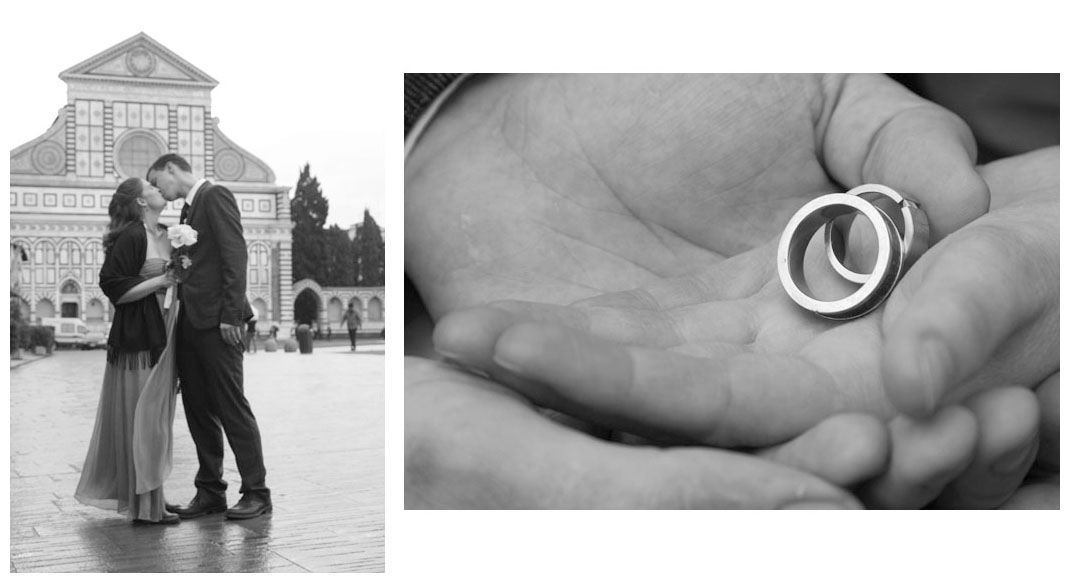 Hart & Stephan in Piazza Santa Maria Novella and wedding rings